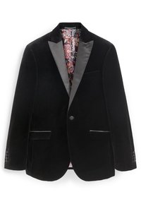 SIGNATURE ITALIAN FABRIC SLIM FIT VELVET BLAZER - Blazere - black