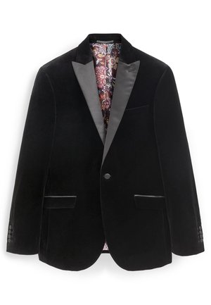 SIGNATURE ITALIAN FABRIC SLIM FIT VELVET BLAZER - Sacou - black