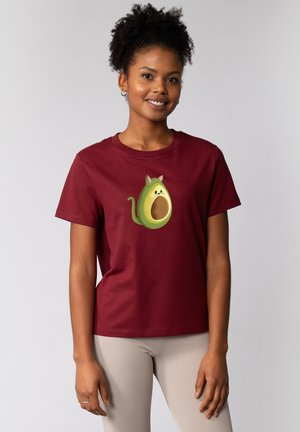 AVOCATO - T-shirt imprimé - burgundy