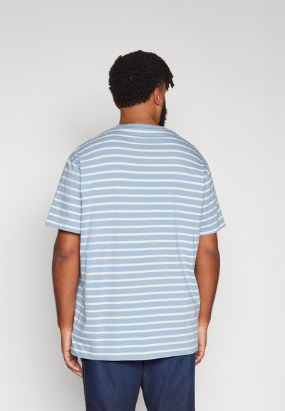 Polo Ralph Lauren Big & Tall STRIPED JERSEY CREWNECK T-SHIRT - Tricou cu imprimeu - vessel blue/nevis