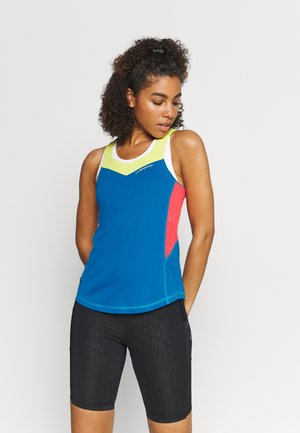 JOY TANK - T-shirt sportiva - neptune/hibiscus