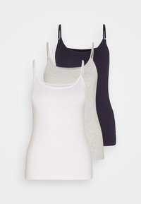 3 PACK - Top - white/navy/light grey