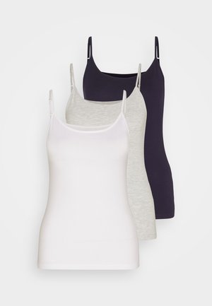 Anna Field 3 PACK - Débardeur - white/navy/light grey