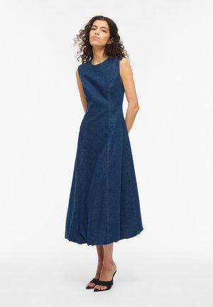 VILA VIAMANZA ANKLE DRESS - Dongerikjole - dark blue denim