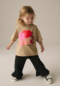 Next REGULAR FIT - TEXTURED FRILL HEM WIDE - Bukser - charcoal grey