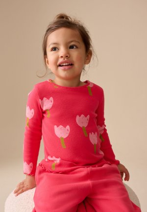 Next, REGULAR FIT - LONG SLEEVE - Pikkade varrukatega topp - pink red flower