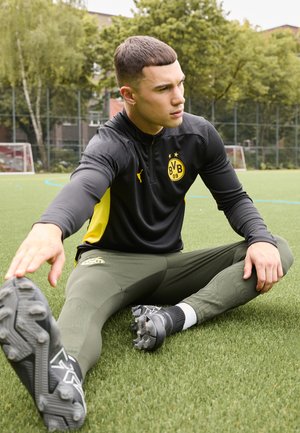 BVB BORUSSIA DORTMUND TRAINING 1/4 ZIP - Klubbkläder - black/faster yellow
