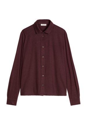 Marc O'Polo, MARC O'POLO JERSEYBLUSE OVERSIZE AUS HOCHWERTIGEM MATERIAL-MIX   - Hemdbluse - black cherry