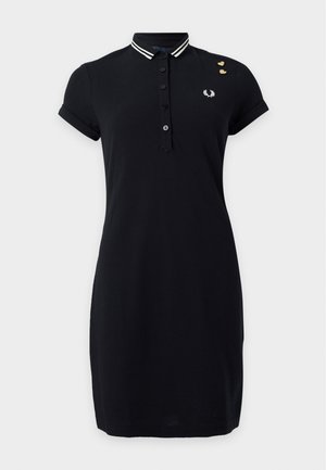Fred Perry, TIPPED POLO DRESS - Vestido informal - black