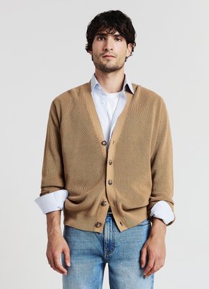 Calliope CON BOTTONI - Cardigan - tabacco