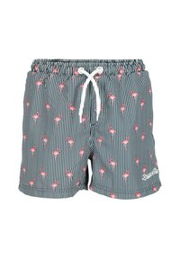 Unselected, navy stripe/flamingo