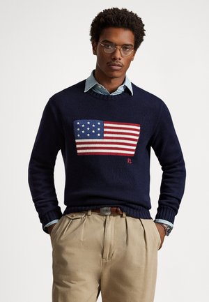 THE ICONIC FLAG SWEATER UNISEX - Džemper - hunter navy