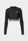 HEATGEAR 1/4 ZIP - Ilgarankovis viršutinės dalies drabužis - black/white