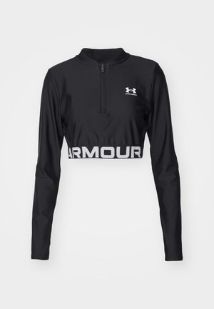Under Armour HEATGEAR 1/4 ZIP - Longsleeve - black/white