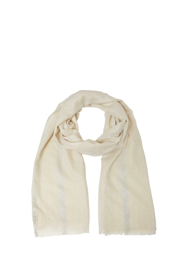 MIT GLITZER UND FRANSEN - Schal - beige