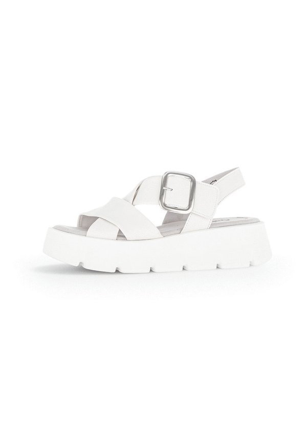 Plateausandalette - weiss