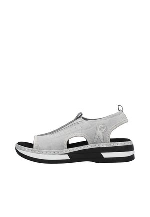 Platform sandals - silber platin