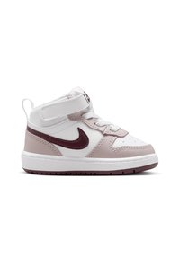 Nike Sportswear COURT BOROUGH MID 2 - Visoke tenisice - white burgundy crush platinum violet