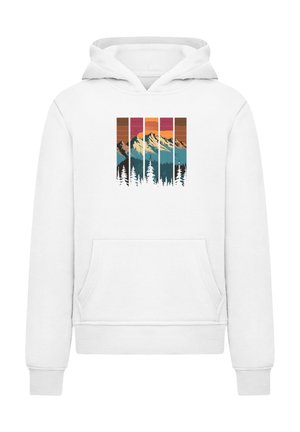 BERG SONNENUNTERGANG RETRO - Hoodie - weiß