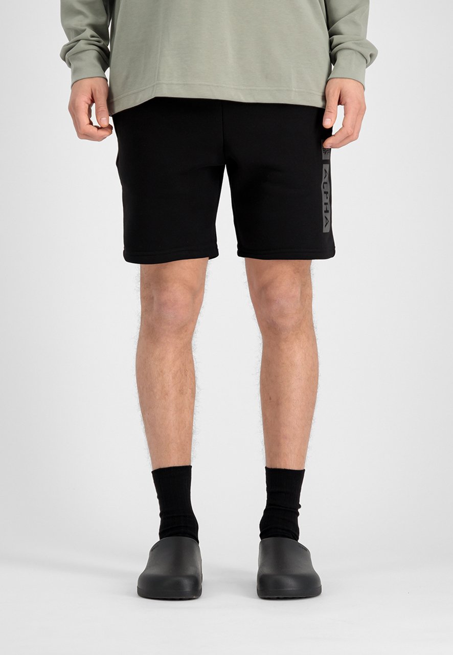 Pantaloncini Uomo Alpha Industries Alpha Jersey – Morbidi, Con Tasche E Stampa Serigrafica, Taglio Regolare
