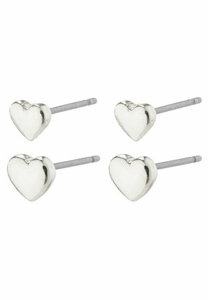AFRODITTE  HEART STUD 2 PACK - Korvakorut - silver-coloured