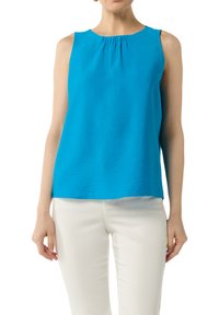 comma MUSTERSTRUKTUR UND ELASTISCHEM AUSSCHNITT - Camicetta - ozeanblau