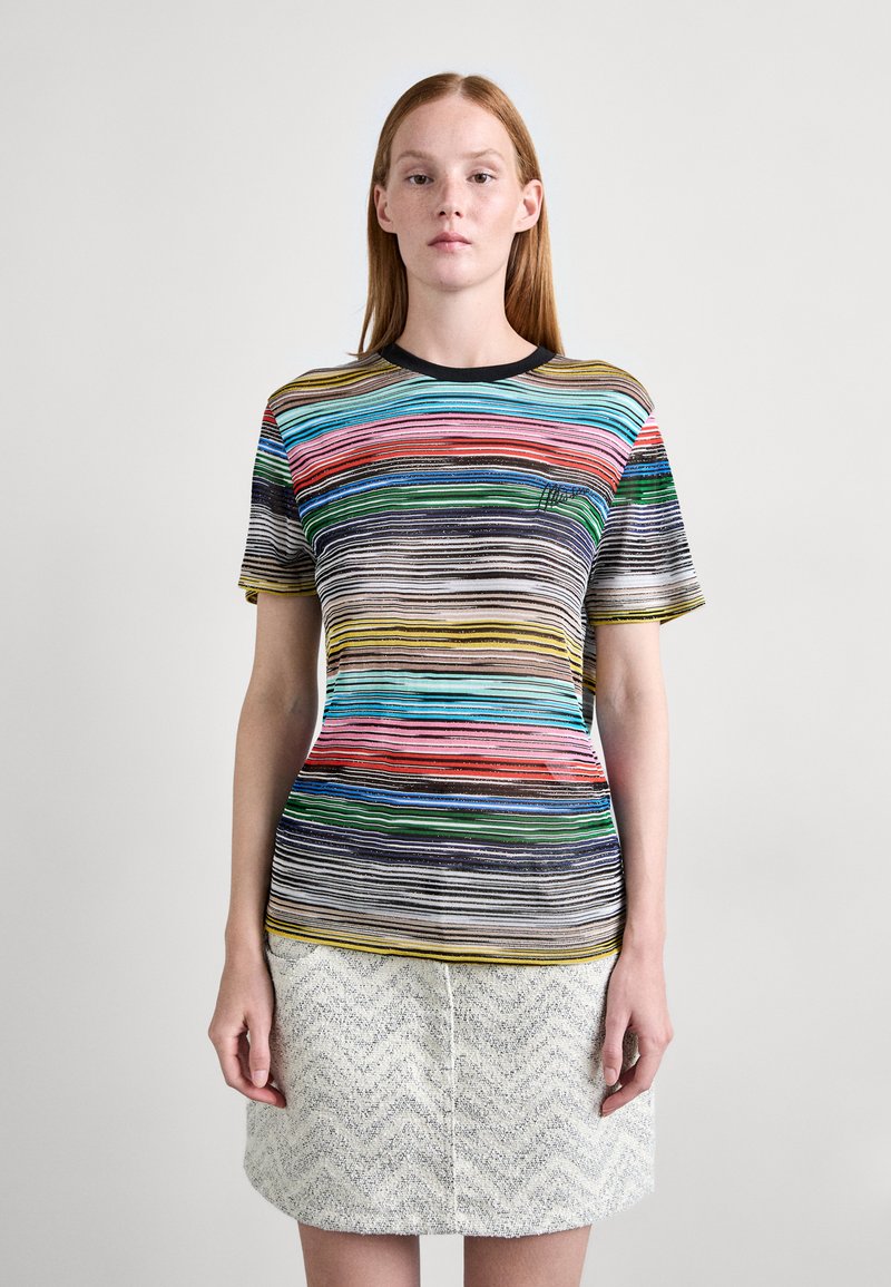 Missoni SHORT SLEEVE - Μπλουζάκι με στάμπα - multicolor/pink/red/blue