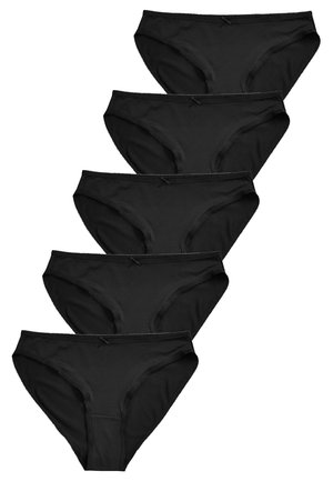 MICROFIBRE KNICKERS 5 PACK-HIGH LEG - Alushousut - black