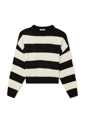 Terranova CROP A RIGHE - Maglione - nero