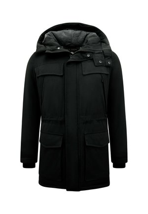 Local Fanatic, LANGE PARKA JAS CAPUCHON - ZWNW  - 891 - Wintermantel - zwart