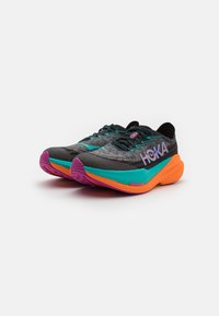 HOKA MACH X 2 - Chaussures de running sur route - black/electric aqua