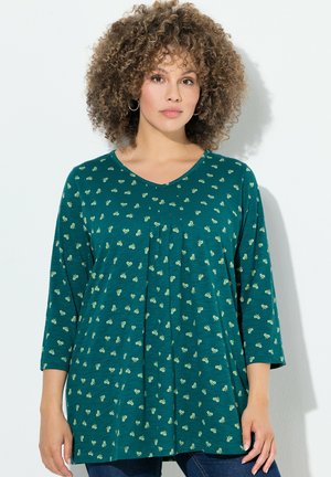 BLÜTEN, V-AUSSCHNITT, 3/4-ARM - Camiseta de manga larga - petrol green