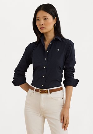 EASY CARE STRETCH COTTON SHIRT - Blúzka so zapínaním na gombíky - navy