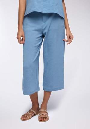 CROP PALAZZO - Pantaloni - avio