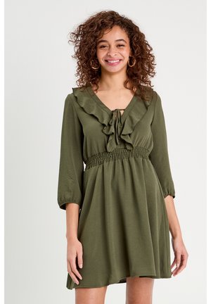 Cache Cache MIT VOLANTS - Freizeitkleid - vert kaki