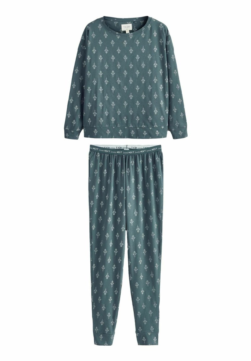 Next REGULAR FIT - LONG SLEEVE SET - Pyžamová súprava - blue silver foil