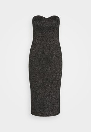 Abercrombie & Fitch PARTY STRAPLESS MIDI DRESS - Robe pull - black