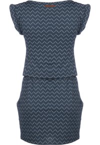 Ragwear TAG ZIG ZAG - Etuikleid - denim blue