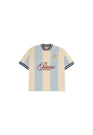 PROHIBITED Trükipildiga T-särk - blue cream