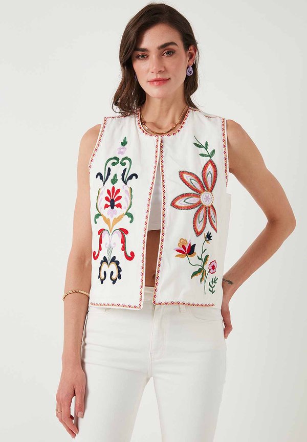 REGULAR FIT - Weste - ecru