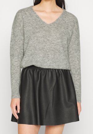 Strickpullover - mottled dark grey