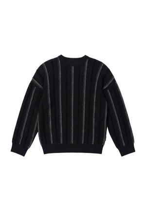 Colucci, CHENILLE STRIPE SWEATER - Jumper - black grey