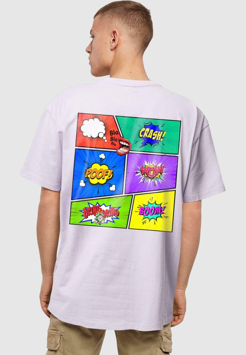 Merchcode BOOK COMIC HEAVY OVERSIZED - Camiseta estampada - lilac