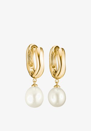 THOMAS SABO, CREOLEN PERLE - Ohrringe - weiß yellowgold-coloured