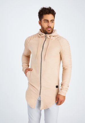 Zip-up sweatshirt - beige