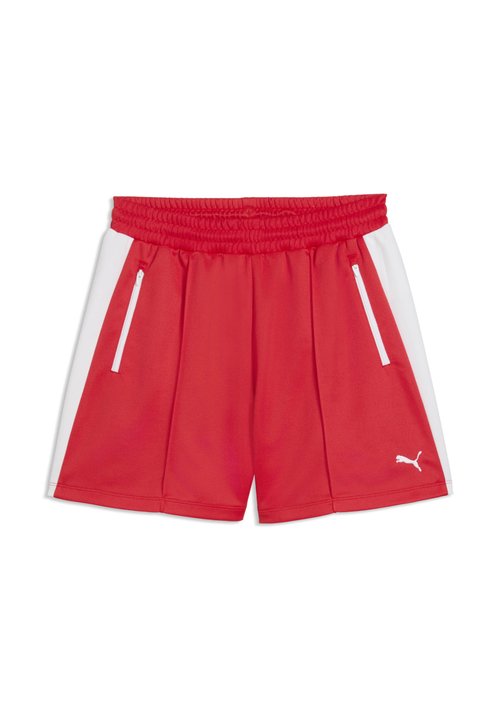 PUMA Pantalones cortos Casual de Mujer T7 Relaxed Pintuck Rojo — photo 5