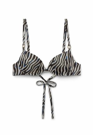 Tezenis, SAFARI LUXE PADDED PUSH-UP - Bikini-Top - mottled black white