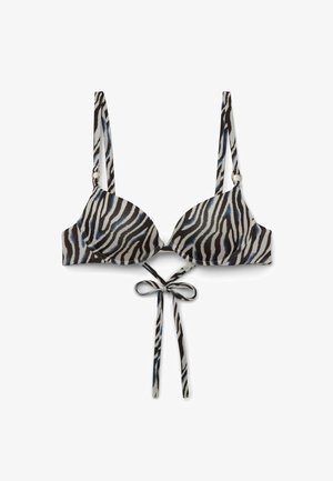 Tezenis, SAFARI LUXE PADDED PUSH-UP - Bikini-Top - mottled black white
