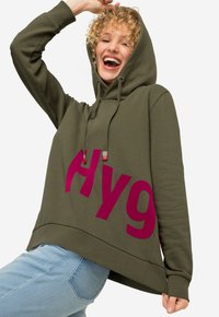 LAURASØN WORDING,  LANGARM - Felpa con cappuccio - khaki
