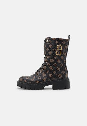 Guess SERY - Bottines à lacets - brown/ocra